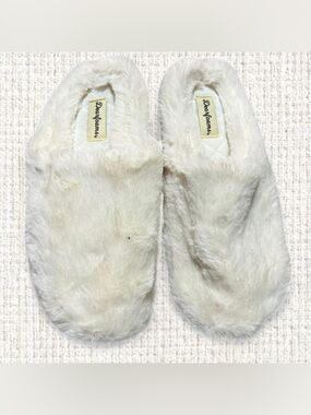 Dearfoams White/Cream Slippers